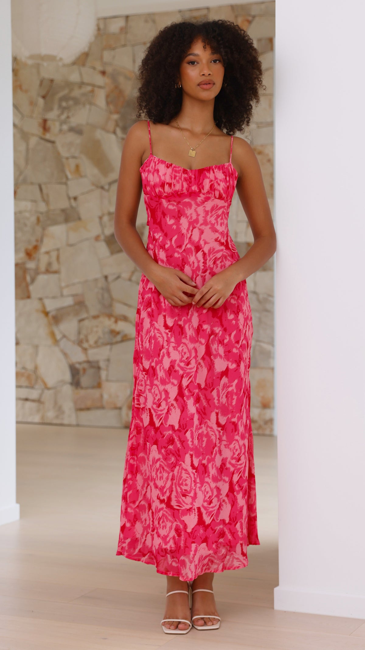 Vestido midi estampado floral para mujer - Kenny