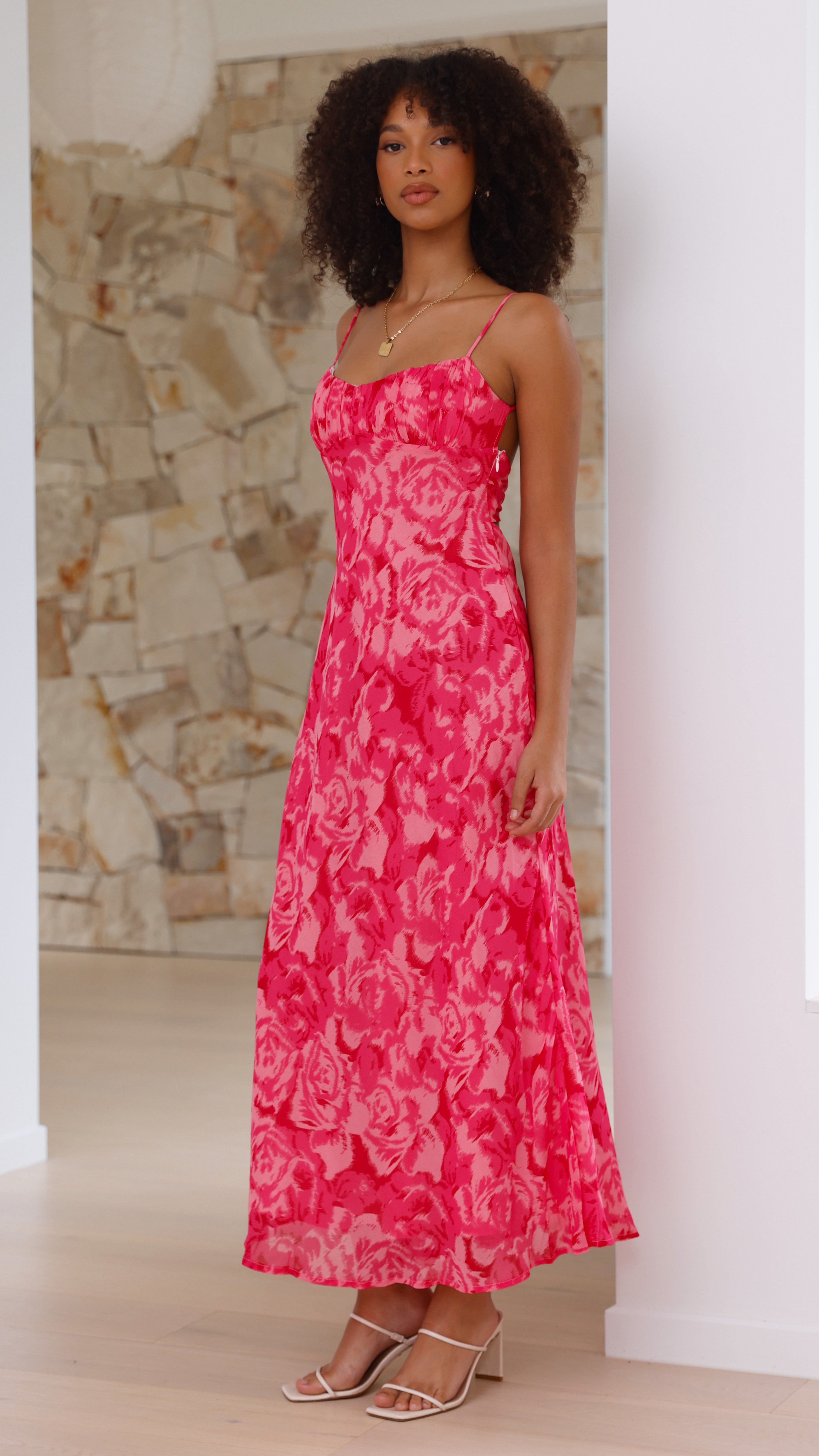 Vestido midi estampado floral para mujer - Kenny
