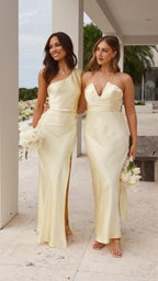 Vestido largo de un solo hombro para mujer - Rousa