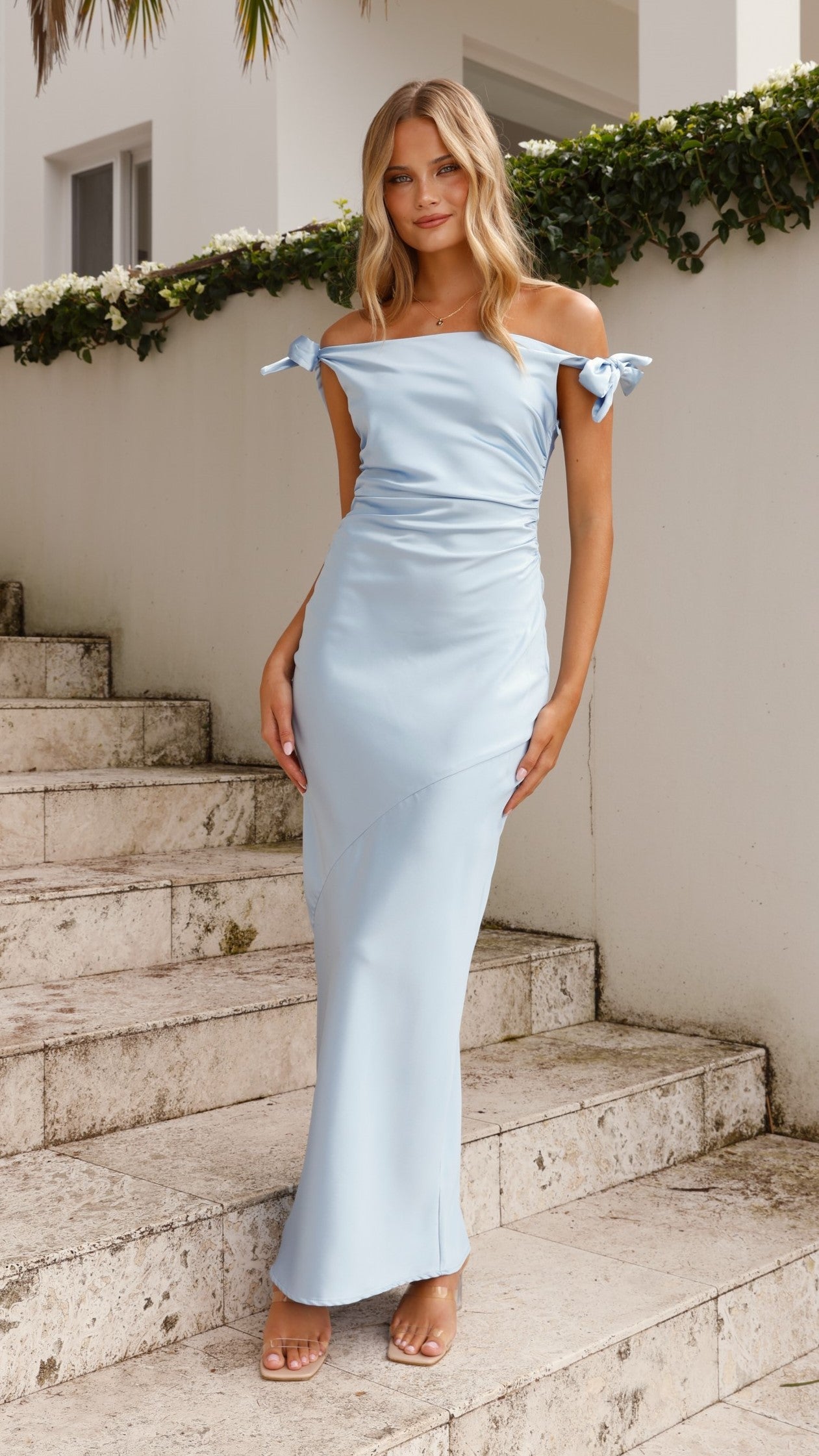 Vestido largo de hombros descubiertos para mujer - Melina
