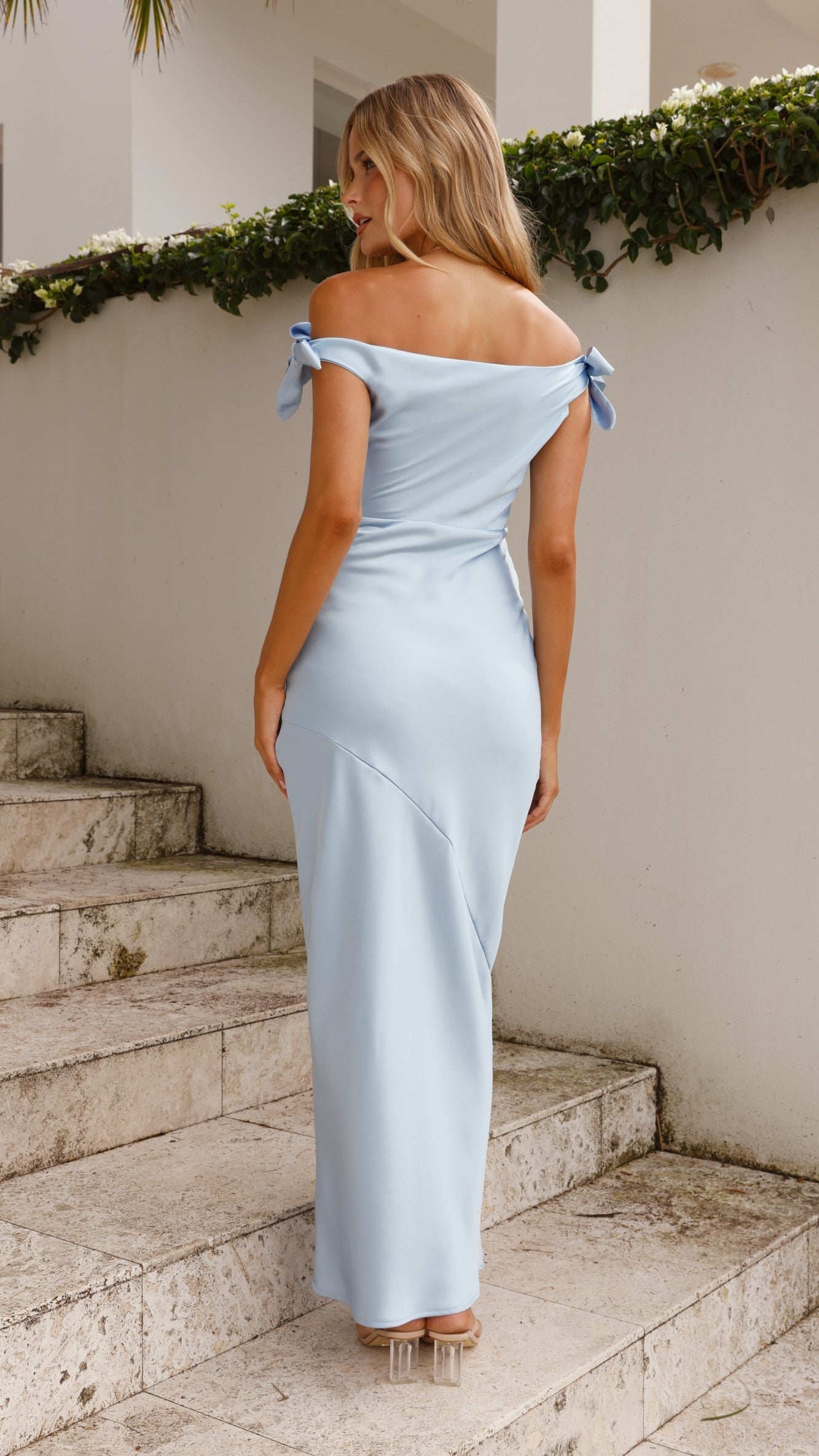 Vestido largo de hombros descubiertos para mujer - Melina