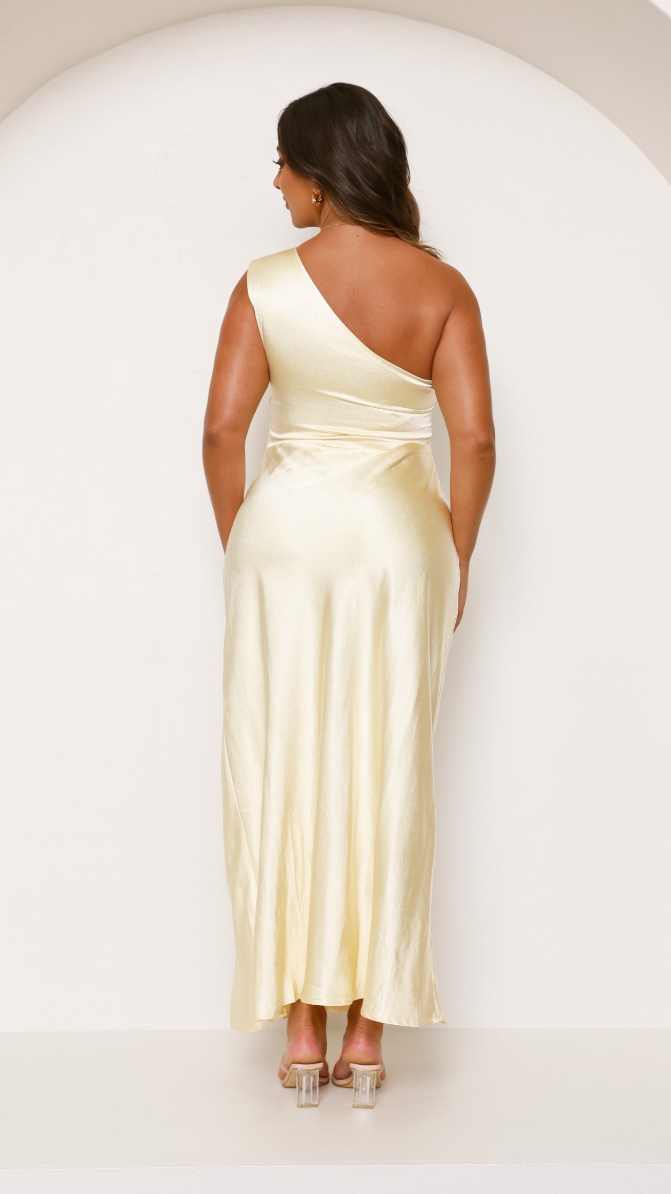 Vestido largo de un solo hombro para mujer - Rousa