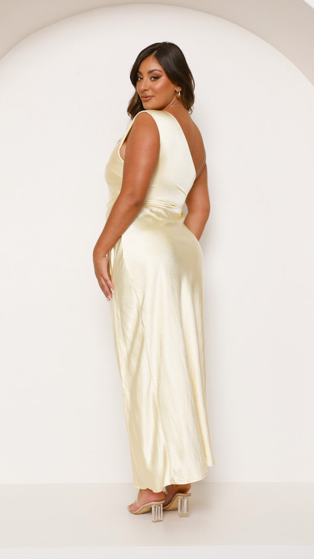 Vestido largo de un solo hombro para mujer - Rousa