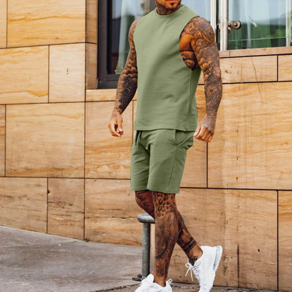 Conjunto deportivo hombre sin mangas - Axel