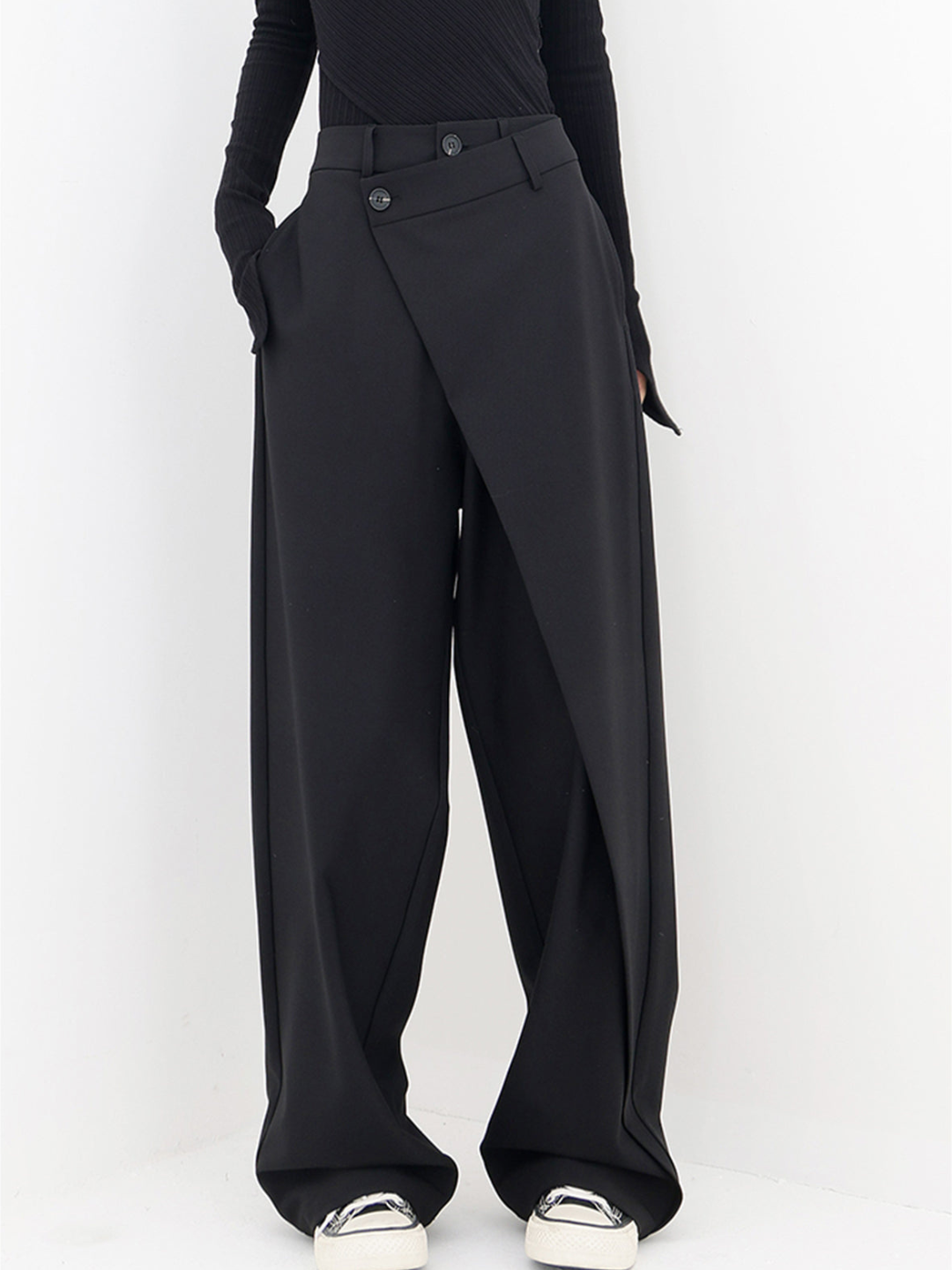 Pantalón para mujer de pierna ancha con cintura estructurada - Arleth