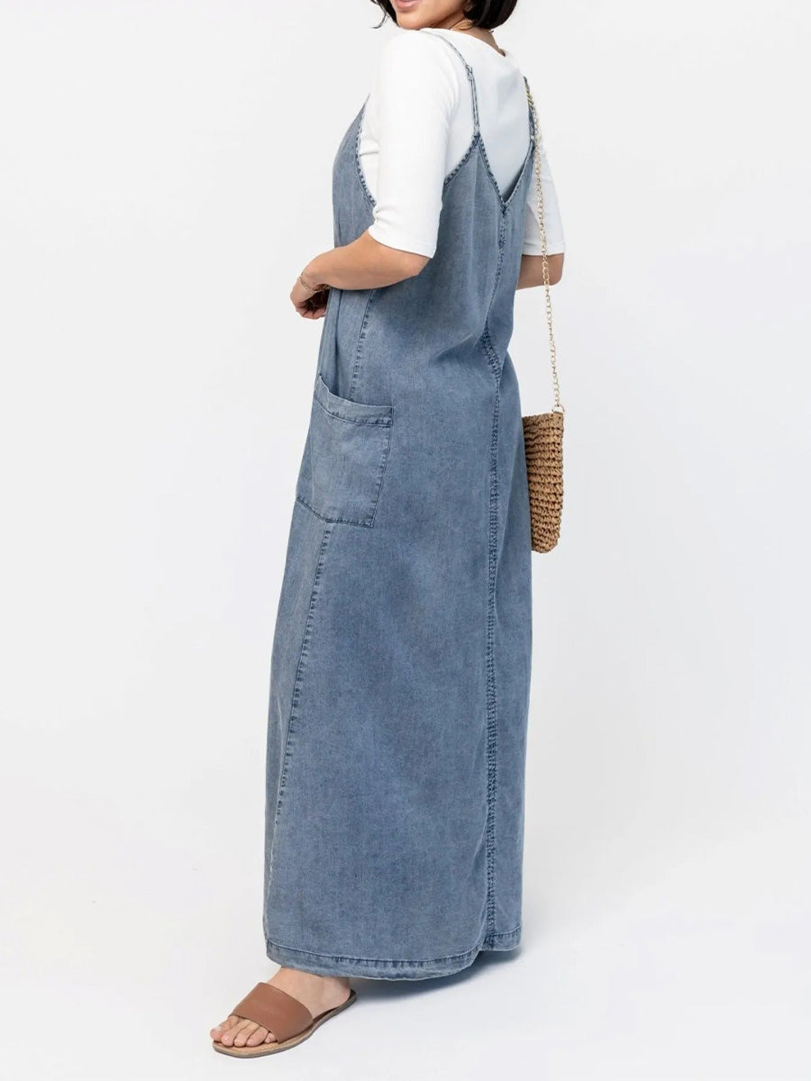 Maxivestido vaquero holgado de inspiración vintage - Vera