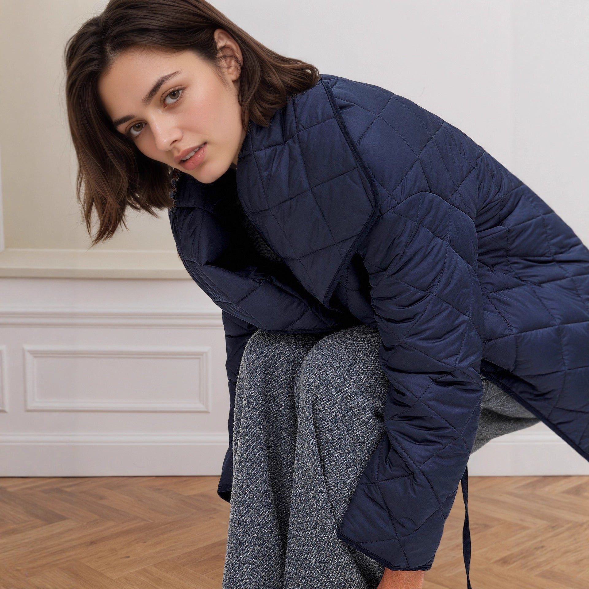 Chaqueta corta para mujer efecto acolchado - Elnara
