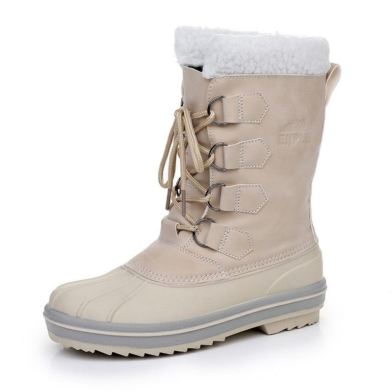 Botas de nieve para mujer impermeables caña media con cordones - Cinthia