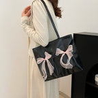 Bolso tote mujer lazos decorativos estilo universitario - Amelia