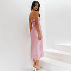 Vestido sin tirantes para mujer efecto lentejuelas - Rylena