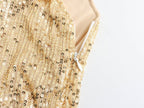 Vestido para mujer efecto aplicaciones luminosas - Sarynne