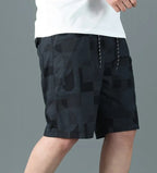 Bermuda hombre algodón estampado geométrico estilo relajado - Mateo