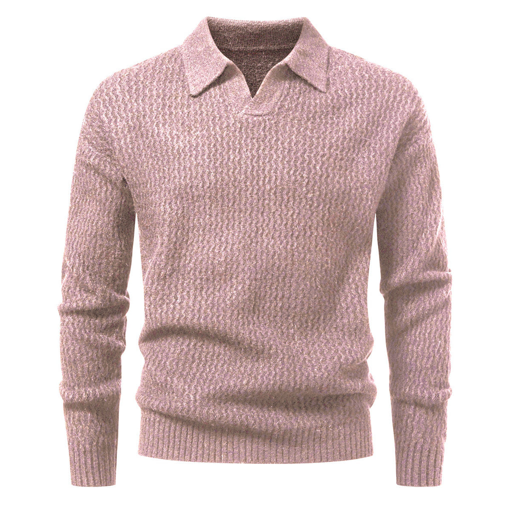 Suéter para hombre punto jacquard con cuello abierto - Raptor