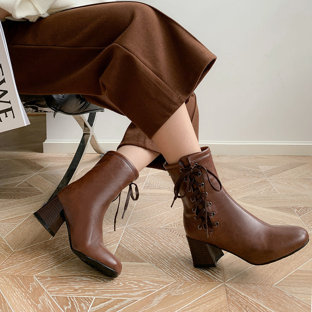 Botines vintage con cordones - Nova