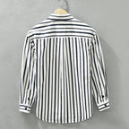 Camisa casual para hombre de algodón a rayas estilo relajado - Damián