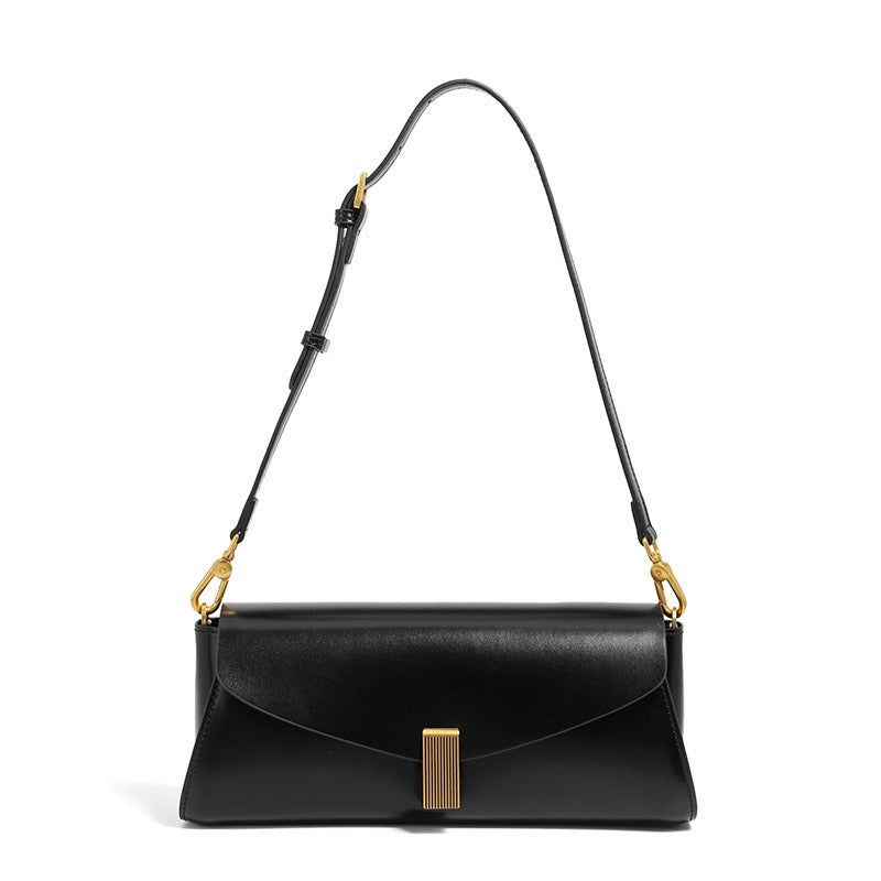 Bolso de hombro para mujer cuero sintético broche metálico elegante - Amandine