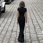 Vestido largo para mujer escote profundo estilo ceñido - Julieta