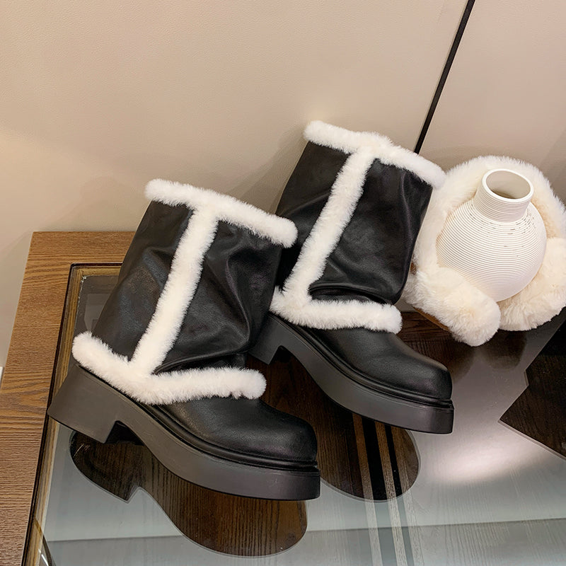 Botas de invierno para mujer de forro suave - Elsbethr