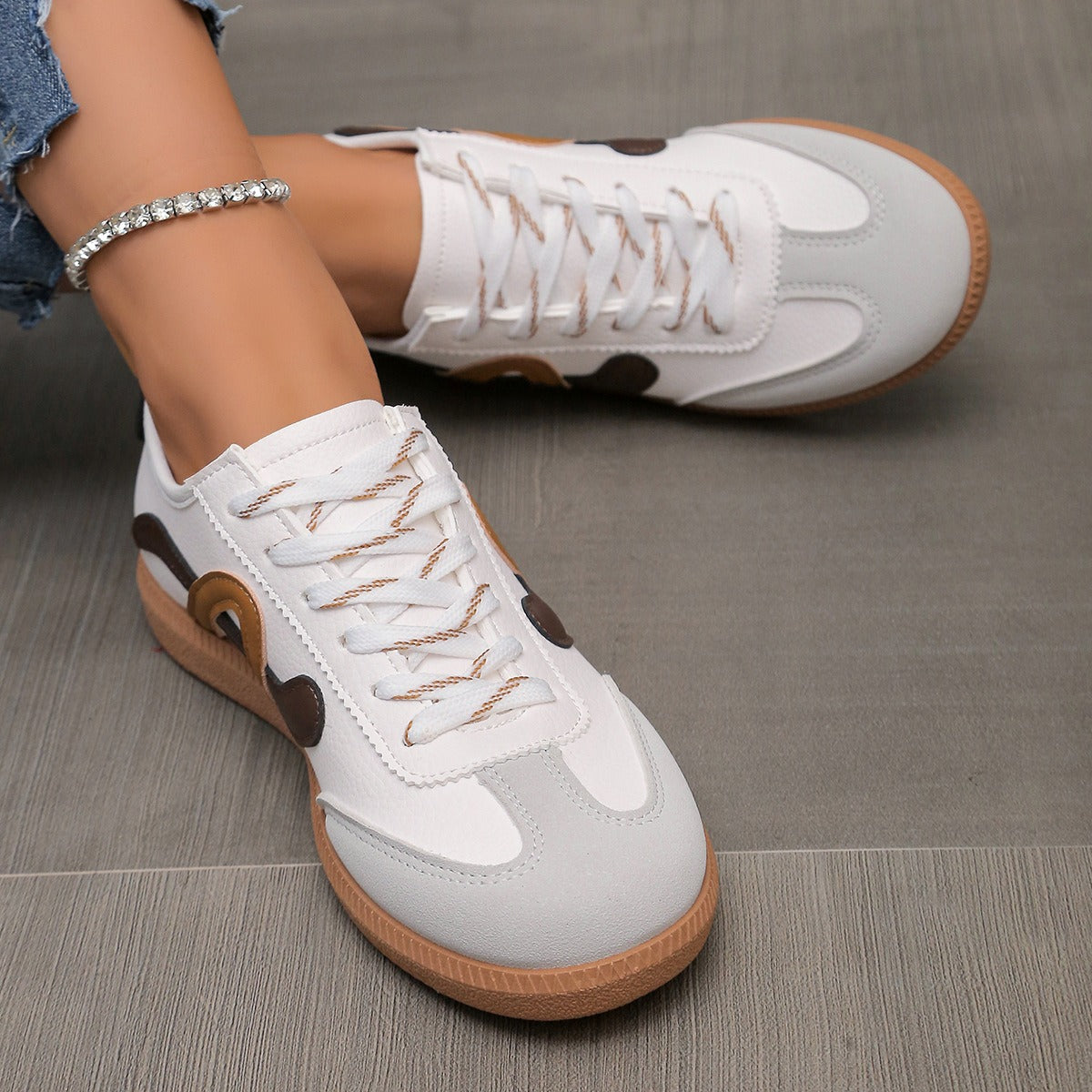 Zapatillas deportivas mujer estilo retro training plano - Daniela