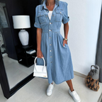 Alissa - Vestido vaquero de moda para mujer