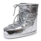 Botas de nieve para mujer impermeables acolchadas de caña media - Kolesa