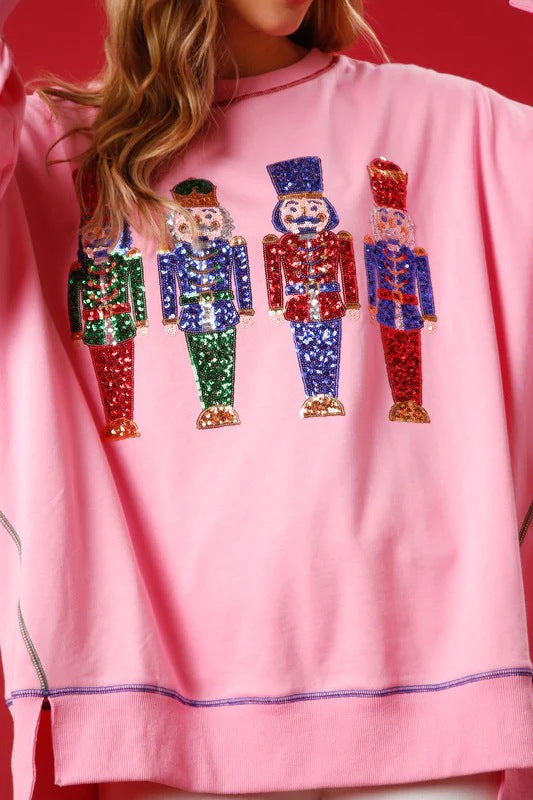 Jersey de lentejuelas para mujer con motivos festivos - Bellota