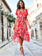Kaly - Vestido bohemio estampado de flores