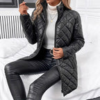 Abrigo acolchado para mujer efecto piel - Simone