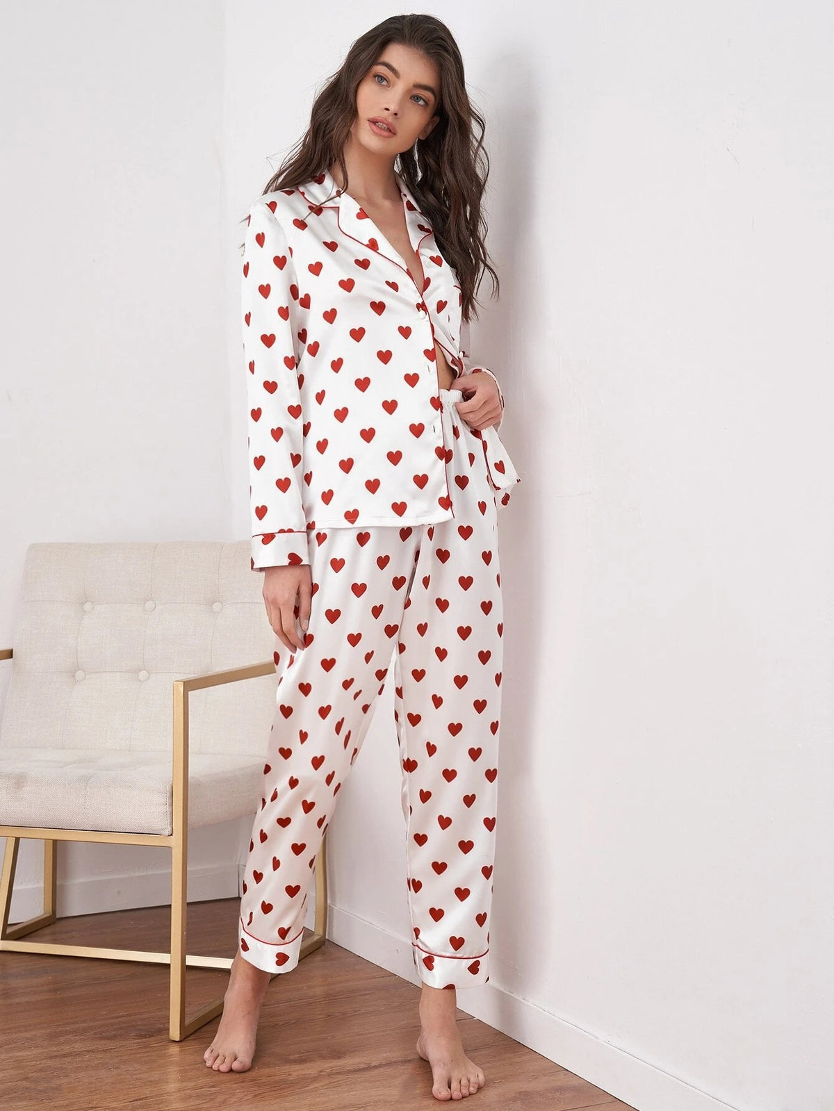 Conjunto de pijama con estampado de corazón - Elsa