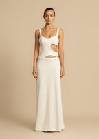 Nora - Vestido blanco ajustado de moda
