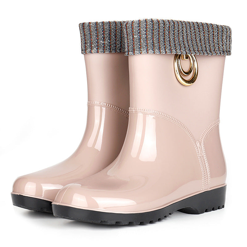 Botas de lluvia para mujer impermeables con forro interior - Xavira