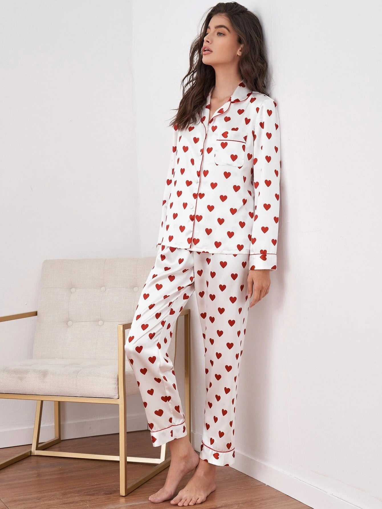 Conjunto de pijama con estampado de corazón - Elsa