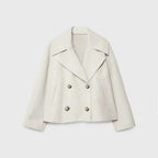 Chaqueta corta de lana con doble botonadura para mujer - Heidi