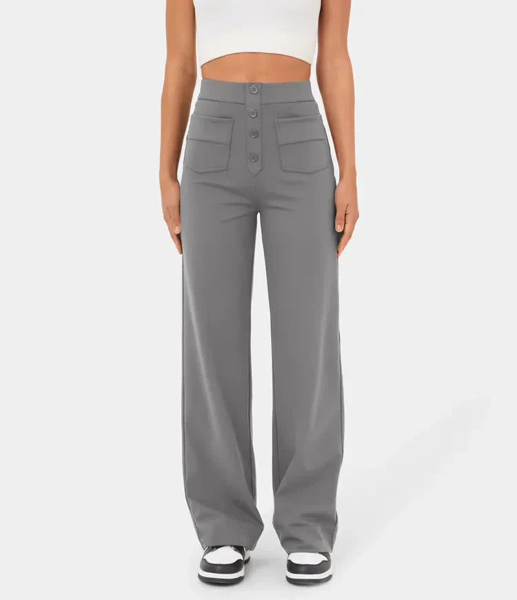 Pantalón para mujer con botonadura frontal - Elvren