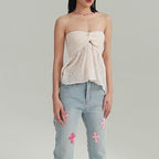 Kayenne - Top de verano chic, sin mangas y cruzado para mujer