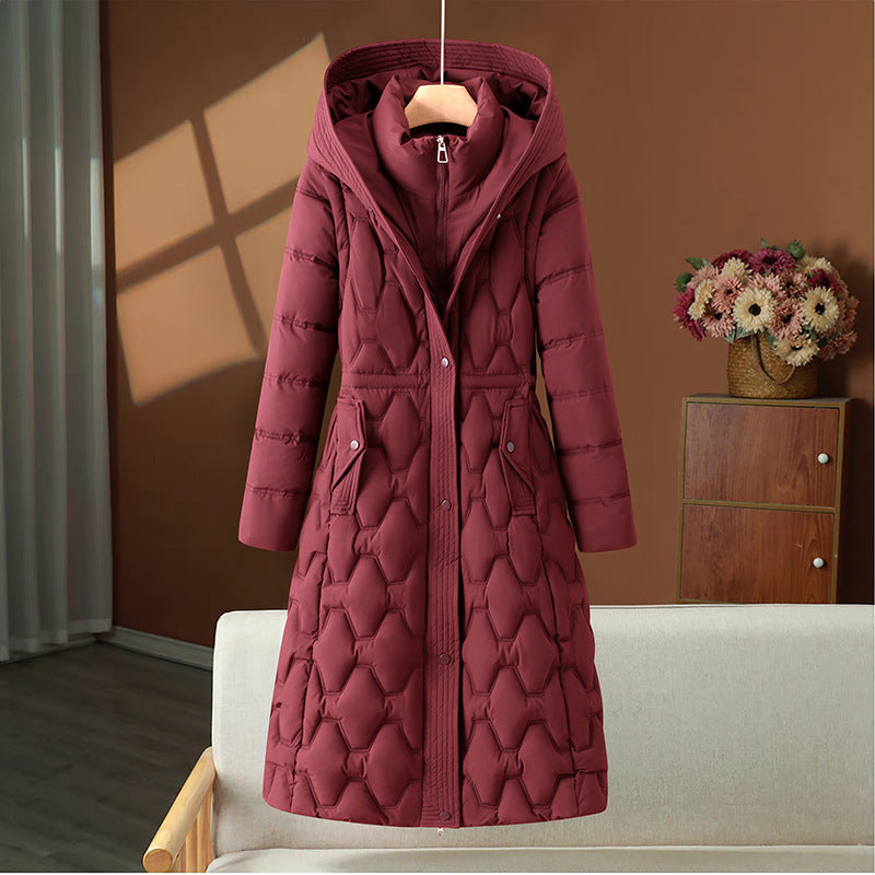 Abrigo para mujer acolchado largo de invierno - Cassy
