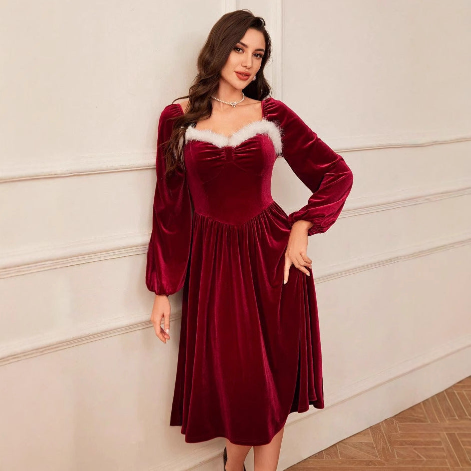 Vestido para mujer efecto terciopelo - Alissane