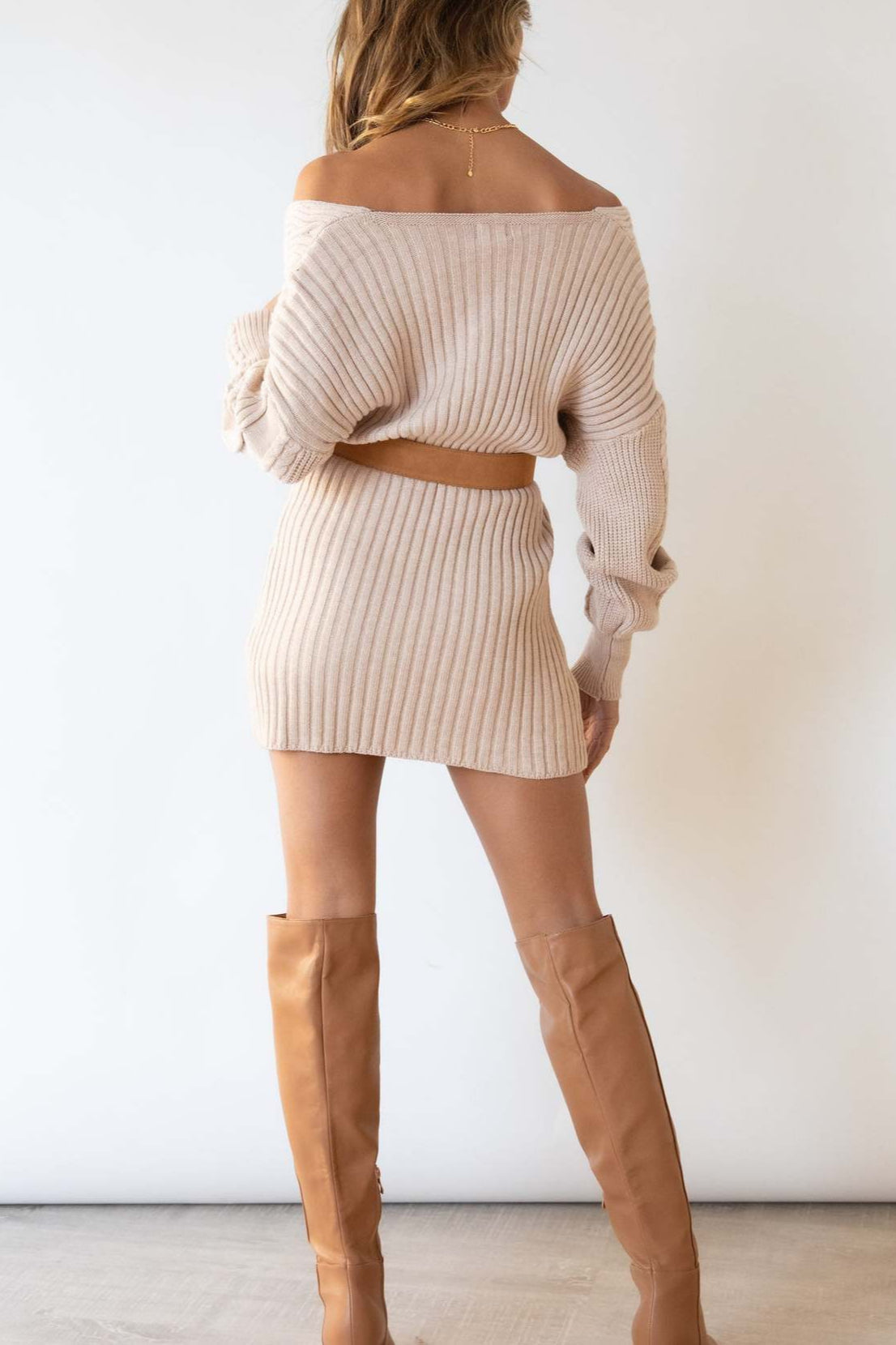 Vestido de punto para mujer escote cruzado - Ragnheidr