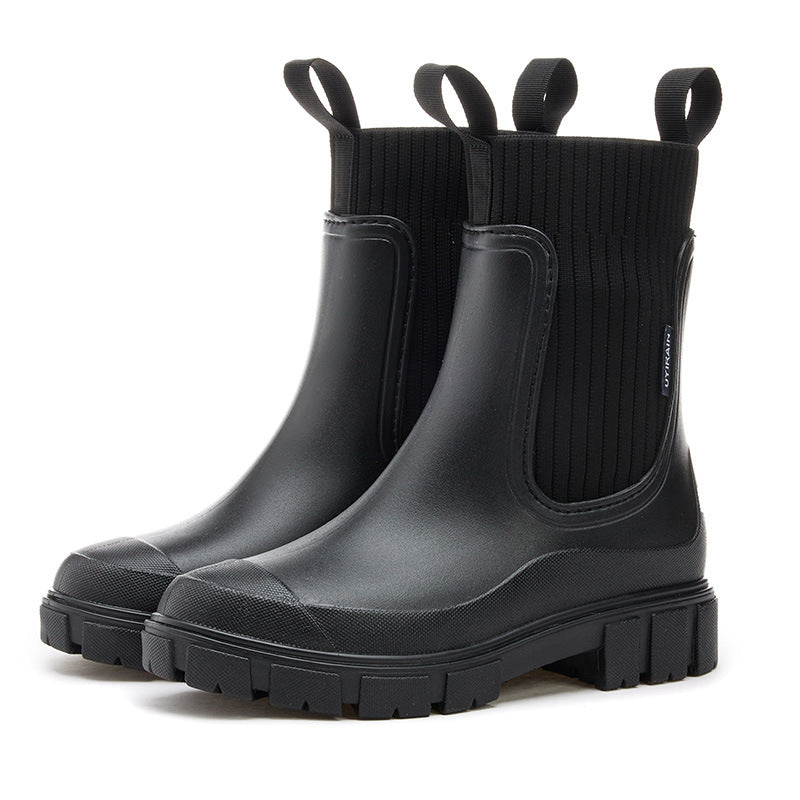 Botas de lluvia impermeables para mujer suela elevada funcional - Elske