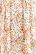 Arielle - Minivestido estampado con escote en V y mangas globo