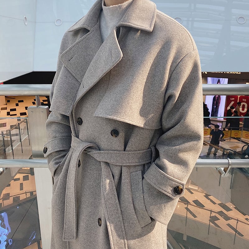 Abrigo de lana para hombre grueso de invierno - Mareon