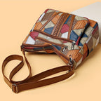 Bolso cruzado mujer con estampado geométrico retro multicolor - Mirella
