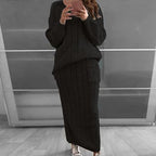 Conjunto de invierno compuesto por jersey de punto y falda - Gina