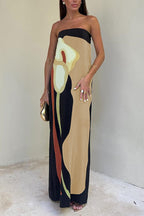 Semma - Maxi sin hombros con estampado floral