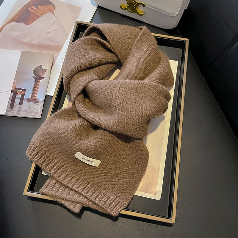 Bufanda de punto para mujer lana natural - Ingrid