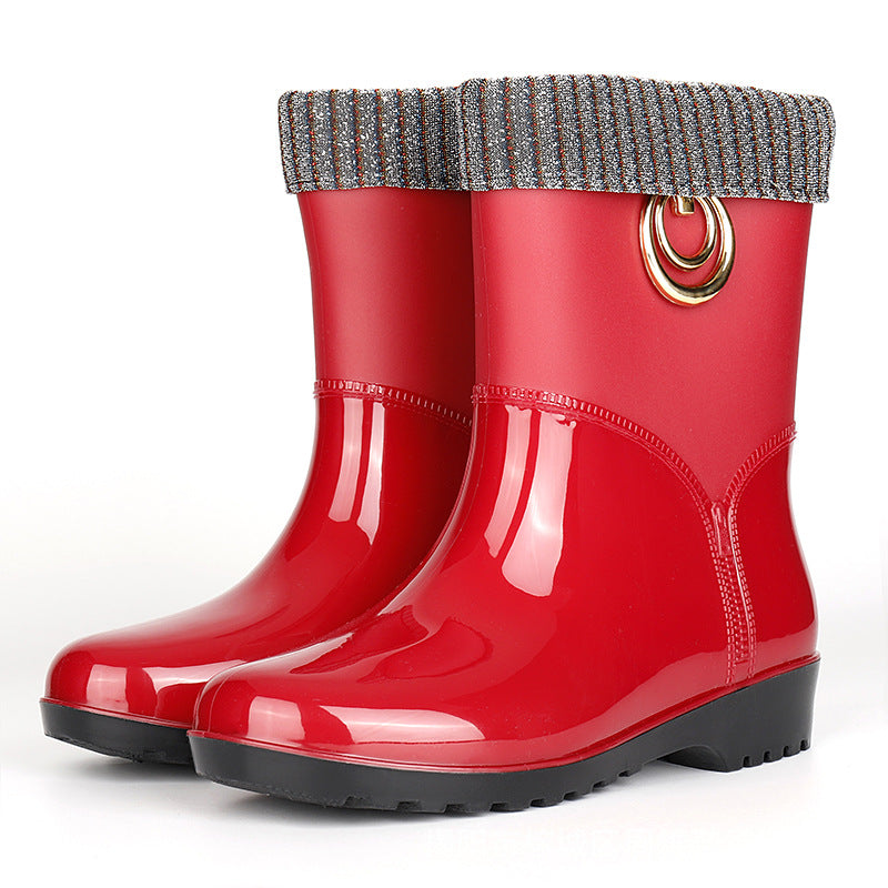 Botas de lluvia para mujer impermeables con forro interior - Xavira