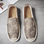 Zapatos planos hombre sin cordones diseño periódico - Arlen