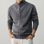 Cárdigan grueso de cuello alto para hombre - Silah