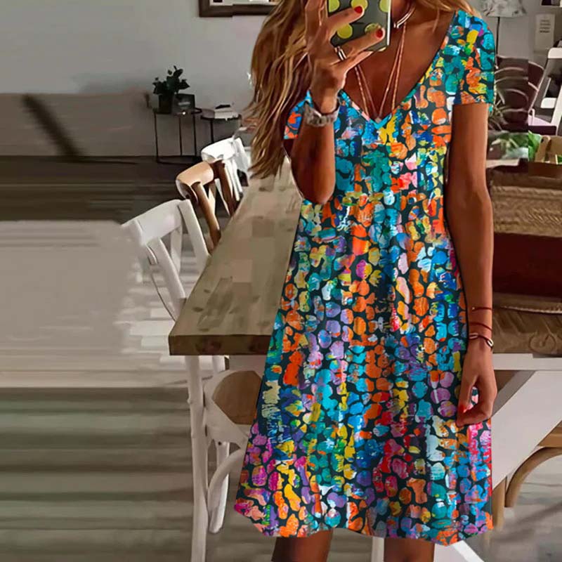 Elena - Vestido colorido vintage