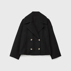Chaqueta corta de lana con doble botonadura para mujer - Heidi